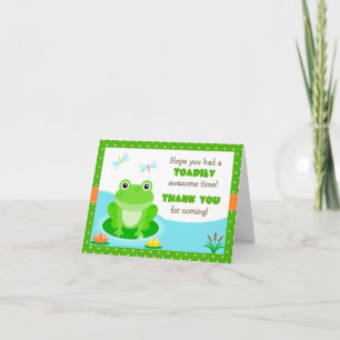 Merci de fête d'anniversaire de la grenouille