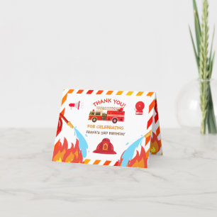 Merci de fête d'anniversaire du Camion d'incendie 
