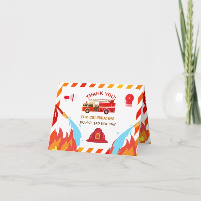 Merci de fête d'anniversaire du Camion d'incendie  (Devant)