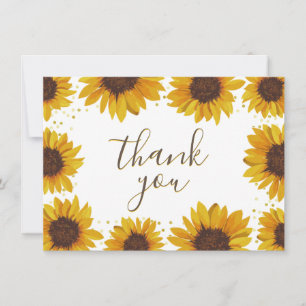 Merci de Fête de l'mariée d'automne de tournesol r