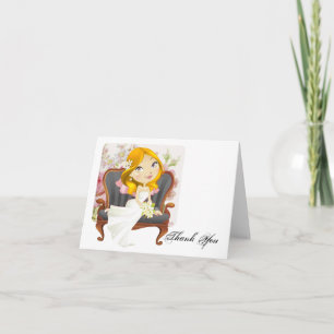 Merci de Fête des mariées de mariée en caricature