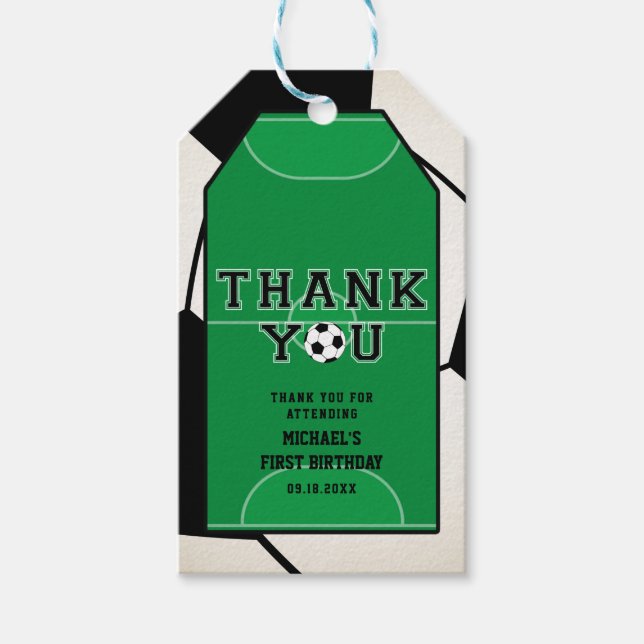 Merci de football - Étiquettes cadeaux (Devant)