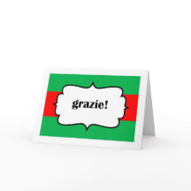 Merci de Grazie dans la carte d'Italiano