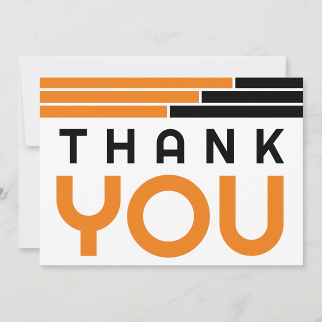 Merci de la fête des Grands Bars orange et noir (Devant)