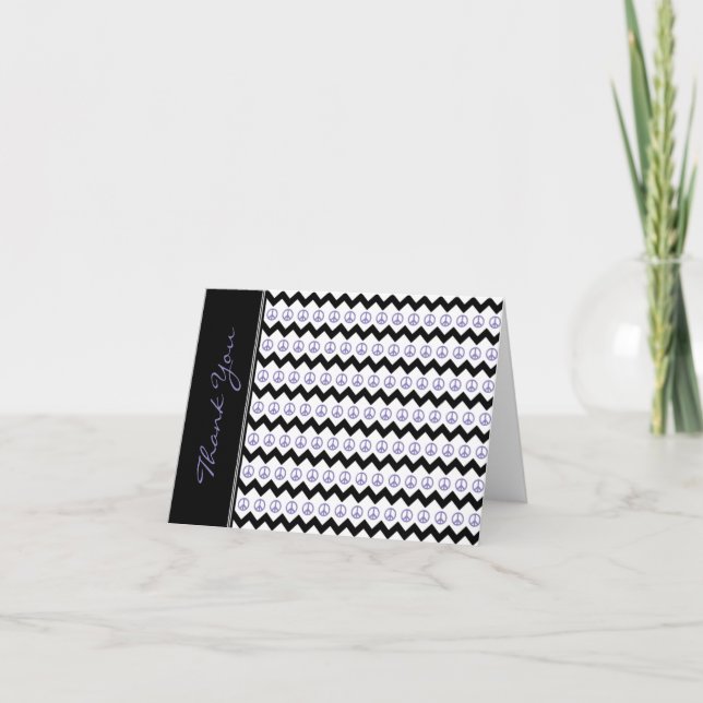 Merci de la paix Chevron Black Purple moderne (Devant)