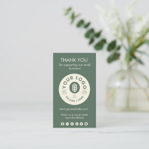 Merci de logo personnalisable pour votre carte de 