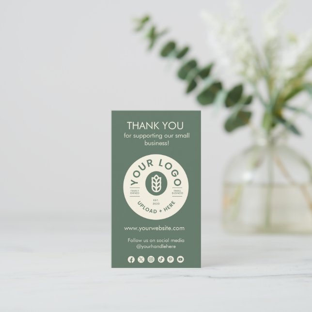 Merci de logo personnalisable pour votre carte de  (Debout devant)
