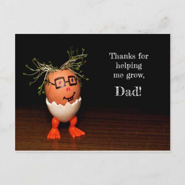 Merci de m'aider à grandir, Carte postale Papa (Devant)