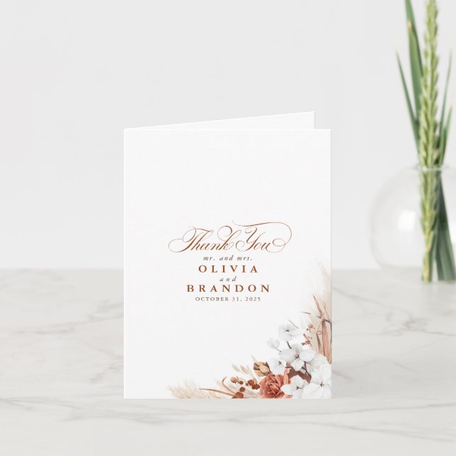 Merci de Mariage blanc en terre cuite (Devant)