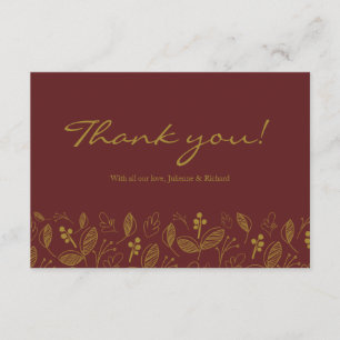 Merci de mariage de automne de feuillage d'automne