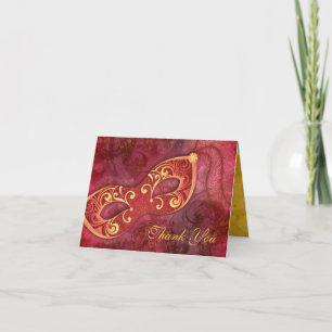 Merci de mariage de Bourgogne de masque de boule