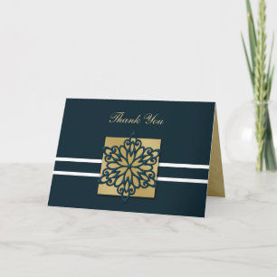 Merci de mariage d'hiver bleu