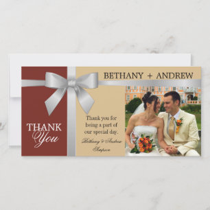 Merci de Mariage d'or antique de rouille d'argent