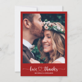 Merci de mariage élégant moderne Carte photo
