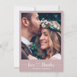 Merci de mariage élégant moderne Carte photo