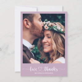 Merci de mariage élégant moderne Carte photo