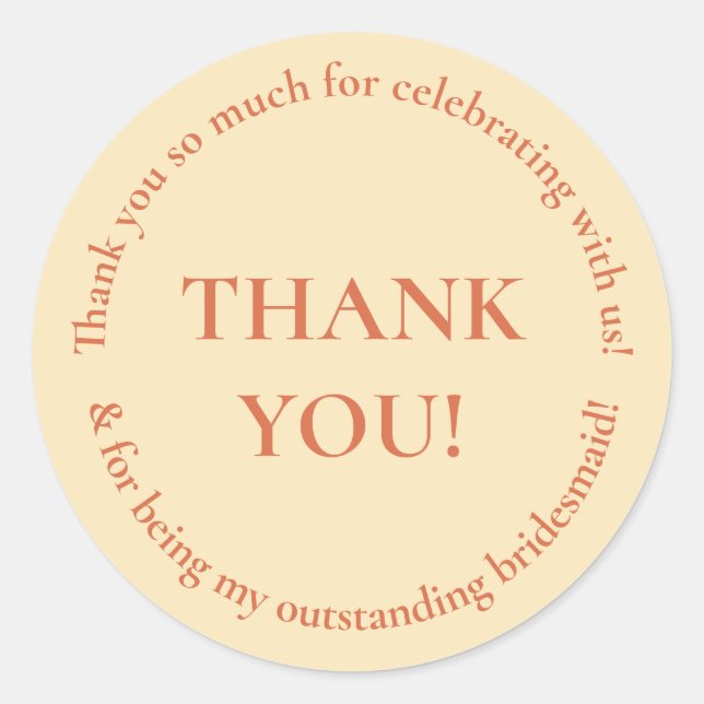 Merci de mariage Favor Sticker de mariage (Devant)