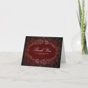 Merci de Mariage rouge et or vintage de Bourgogne