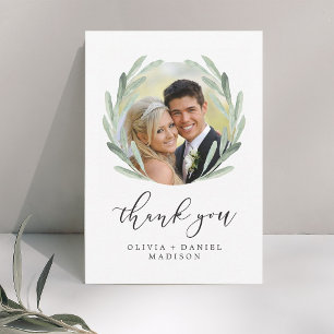 Merci de mariage rustique avec couronne