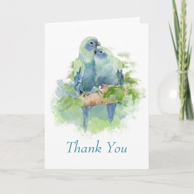 Merci de Mariage tropical du perroquet bleu Waterc (Devant)
