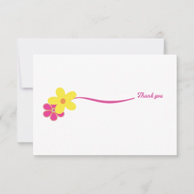 Merci de message de Fête des mariées rose chaud ré (Devant)