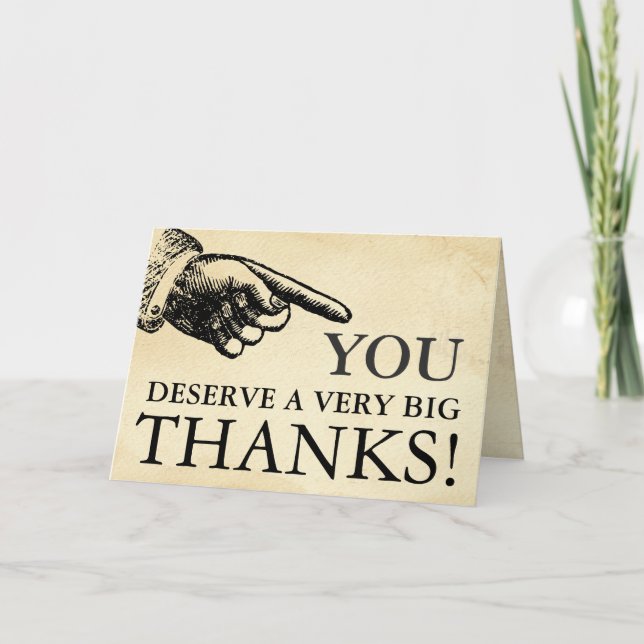Merci de message personnalisé Vintage amusant (Devant)