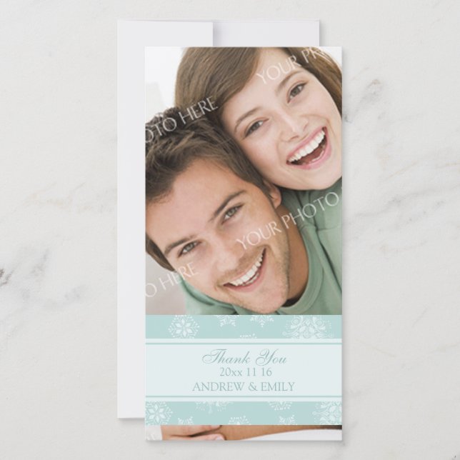 Merci de Noël Carte photo Mariage (Devant)