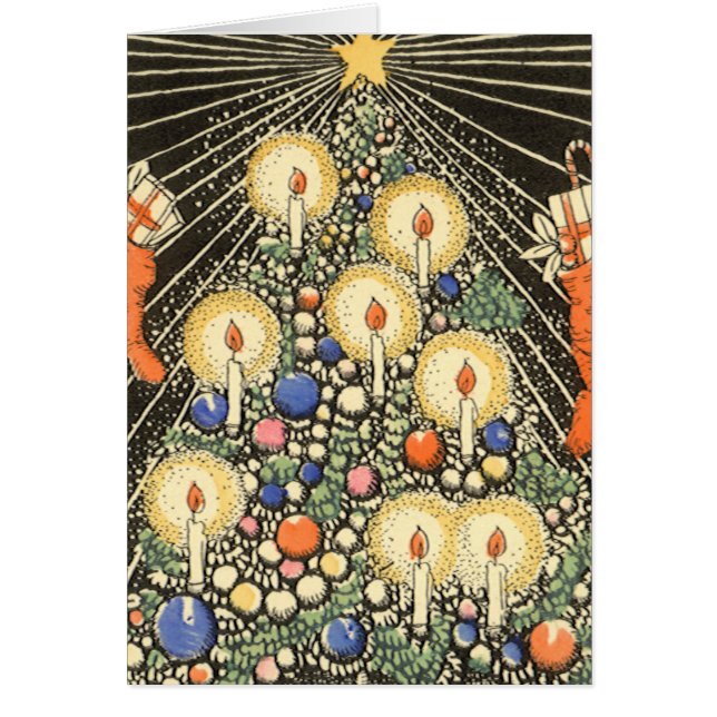 Merci de Noël vintage (Devant)