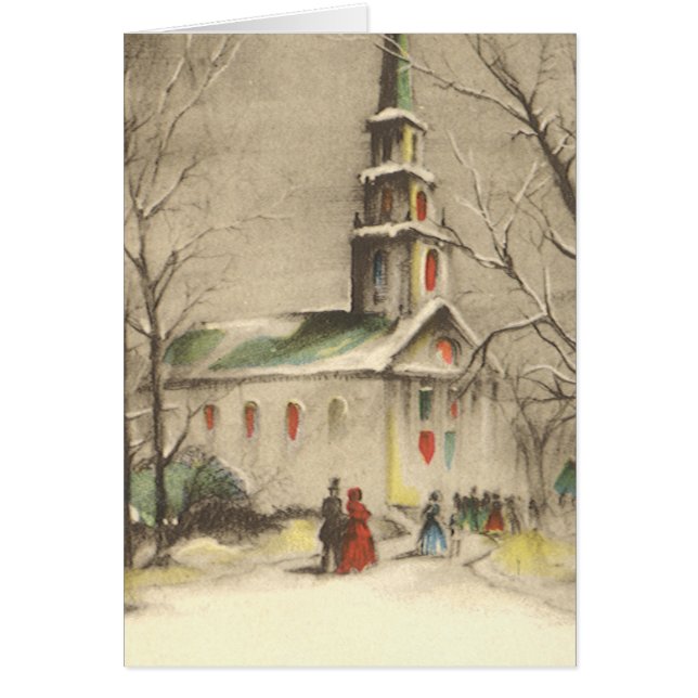 Merci de Noël vintage (Devant)