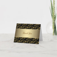 Merci de noir élégant et d'or