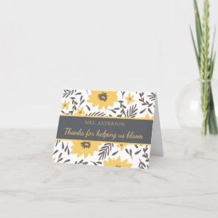 Merci De Nous Aider À Bloom Enseignant Carte de re