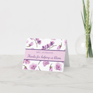 Merci De Nous Aider À Bloom Teacher Greeting Card