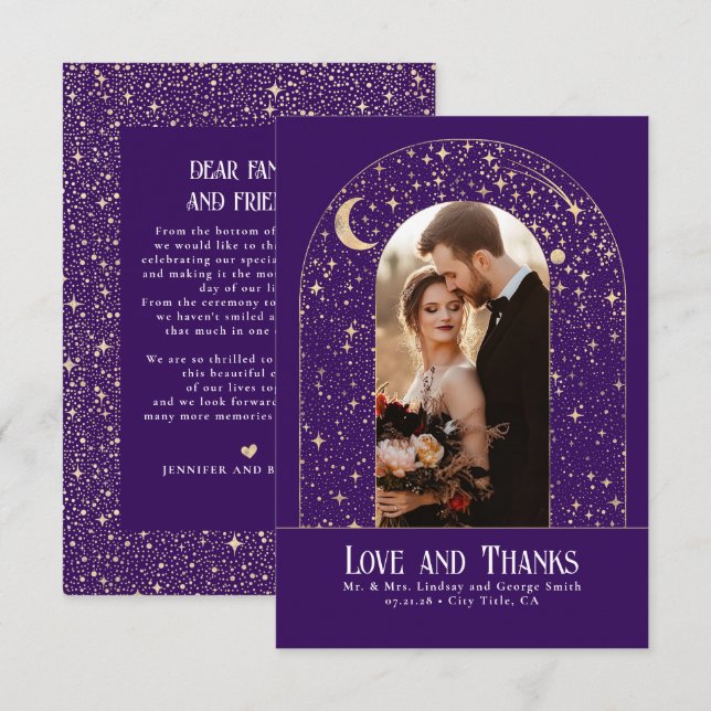 Merci de nuit étoilé céleste et mystique (Devant / Derrière)