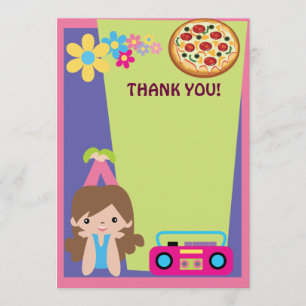 Merci de partie de pizza de fille