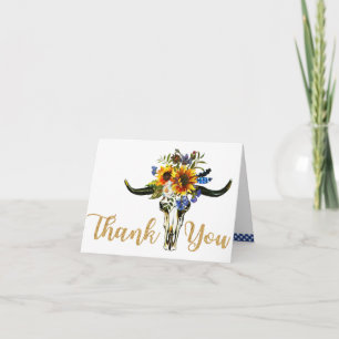 Merci de pays de crâne de Longhorn de tournesol de