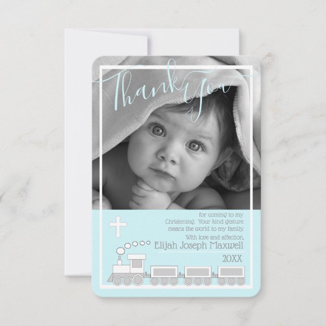 Merci de photo de baptême de baptême de Choo Choo (Devant)