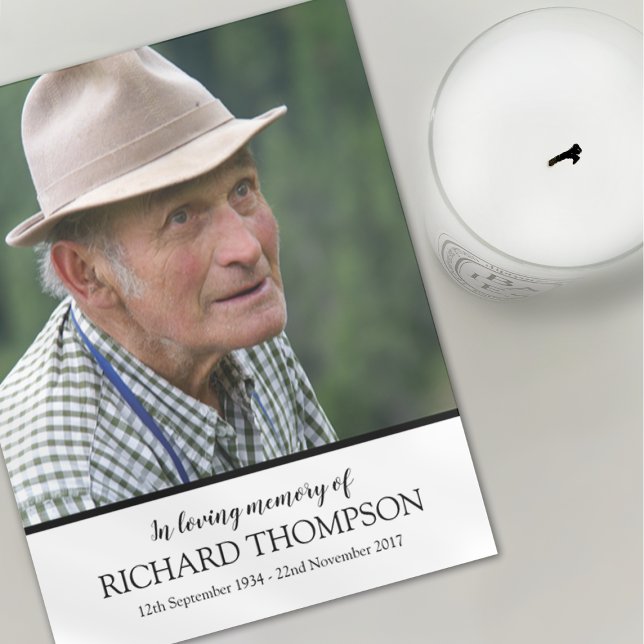 Merci de photo funéraire Carte de commande (Créateur téléchargé)