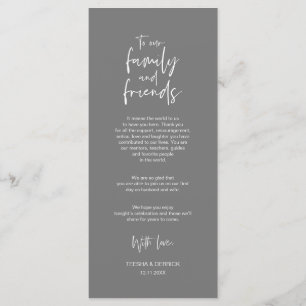 Merci de réglage, carte minimaliste gris foncé