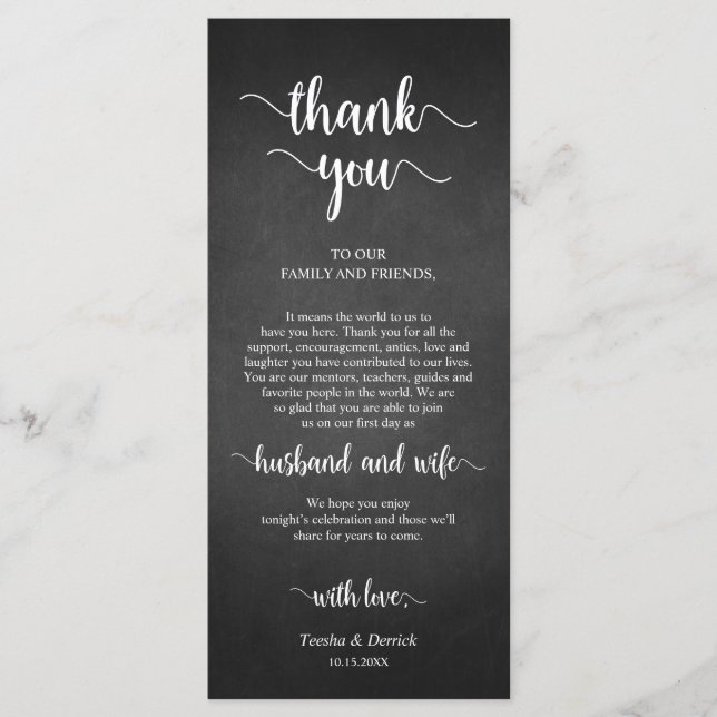 Merci de réglage de place, Cartes de tableau de bo (Devant)