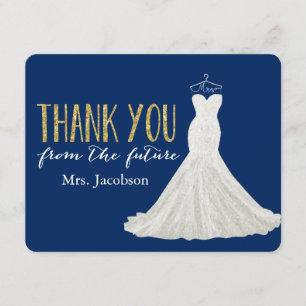 Merci de robe de marine élégante et d'or  