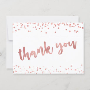 Merci de script de brosse Confetti or Rose moderne