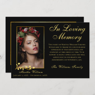 Merci de script élégant de la photo funéraire de c