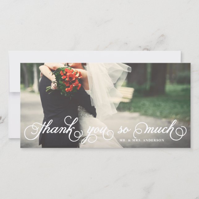Merci de script élégant tant de Merci Mariage (Devant)