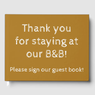 "Merci de séjour à notre B&B !" Livre d'or