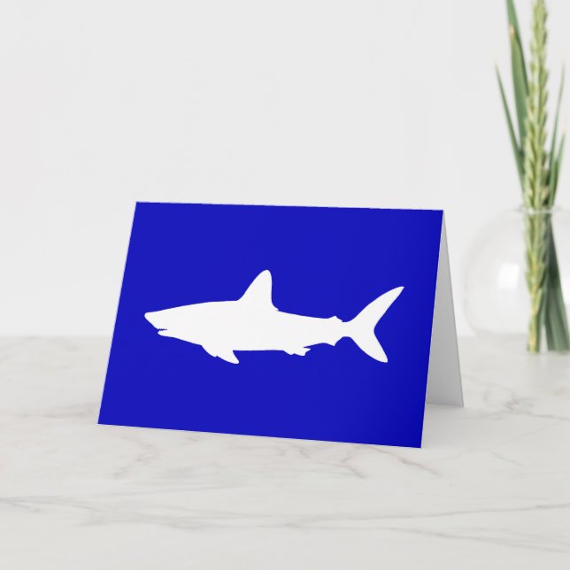 Merci de silhouette de requin de bleu de cobalt et (Devant)