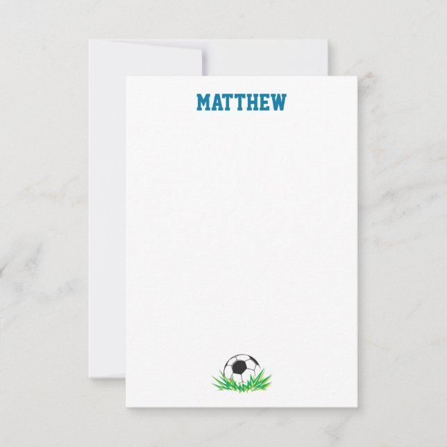 Merci de soccer garçon Papier à lettres (Devant)