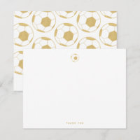 Merci de soccer Gold Note Card