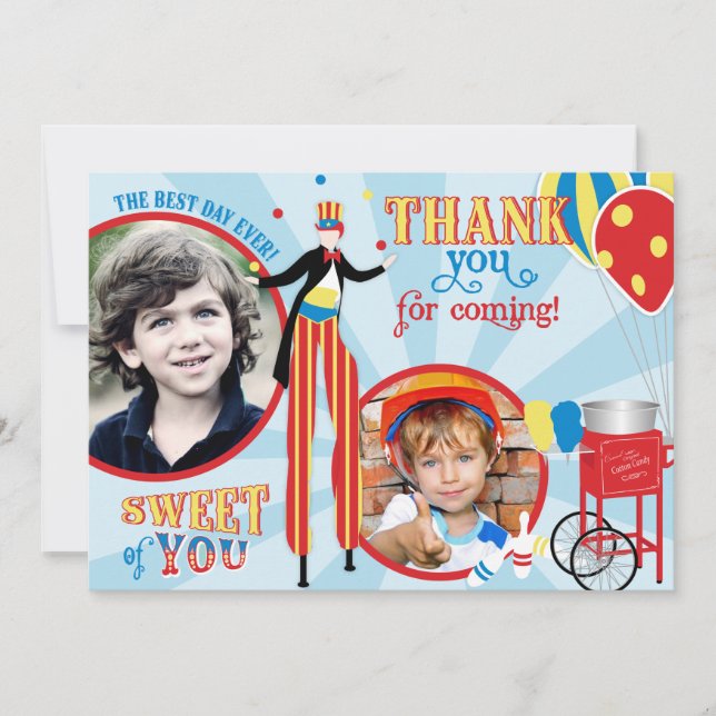 Merci de sucrerie de coton de marcheur d'échasse (Devant)