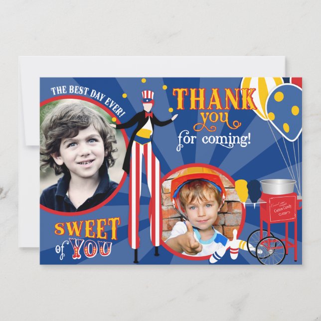 Merci de sucrerie de coton de marcheur d'échasse (Devant)