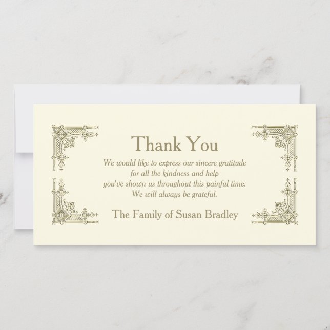 Merci de sympathie du style 1 d'art déco (Devant)